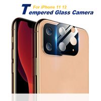 Vetro temperato per telecamera per iPhone 12 11 Cover protettore in metallo reale