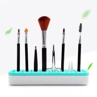 Silicone Makeup Brush Holder Cosmetic Organizer Drying Rack Shelf