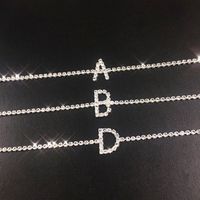 A- Z Letter Women Iced Out Chain Anklet Anklets Bracelet Sexy...