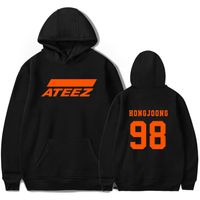 New Team Korean ATEEZ Sweatshirt Winter Fleece Outwear Pullo...