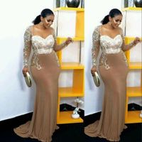 2022 African Long Sleeves Mother Of The Bride Dresses Sweetheart Mermaid Crystal Beading Party Evening Wedding Guest Gowns Plus Size