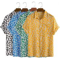 Летняя цветочная принципа мужская рубашка с шагом с коротким рукавом кавалевые пляжные рубашки на гавайских рубашках Camisa 2022 3xl Blouse