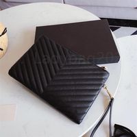 New Luxury Designers Lady Handbags Wallet Fashion Clutch Bags Letter Card Holders Zipper Genuine Leather Plain Square Underarm Coi400m