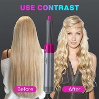 5 In 1 Hair Dryer Air Brush Styler and Volumizer Straightener Curler Comb Negative Ion One Step 2021 Choose a25266a