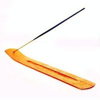 Natural Plain Wood Incense Stick Ash Catcher Burner Holder W...
