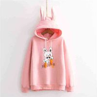 Kawaii Clothing Cute Girl Cloak Cape Harajuku Ropa Rabbit Bunny Mori Ears Hoodie