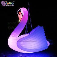 Exquisite craft advertising inflatable lighting swan inflation air blown animal balloons model for party event zoo decoration toys sports