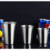230ml 350 ml 500 ml de tasses à pinte de 550 ml de tasses en acier inoxydable brosserole pinte à pinte de boire des verres à boire en métal pour enfants et adultes dzqeg