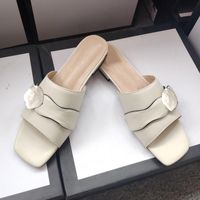 Designer Summer Slippers Leather Fashion Flat Women' s S...