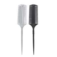 1PC Hair Tint Dye Brush Double-side Hair Coloring Comb With Tailed Handle Dyeing Brushes Salon Hairstyling Tool Home Use Random Color