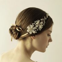 Kopfhaare MyFeiwo High-End-handgefertigte Perlenblume Braut Kopfschmuck Koreanische Hochzeitskleid Stirnband Zubehör HQ1411