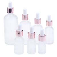 Eye Dropper Bottle Frosted Glass Bottles 30ml with Silver Ca...