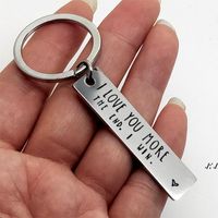 I Love You Most More The End Creative Keyrings I Win Couples Keychain Stainless Steel Key Holders Party Favor LLB13676