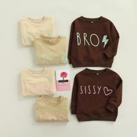 Hoodies & Sweatshirts Kid Toddler Baby Autumn Sweatshirt Long-Sleeve O-neck Letter Print Hoodie Pullover Fashion Brother And Sister Clothing