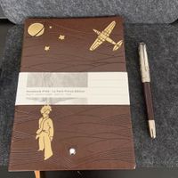 Luxus-Signatur-Pilot-Carving-Stift-klassisches braunes Schreiben glatter Geschenk-Roller-Kugelschreiber mit passender Notebook-Option