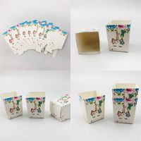 Boîte de bonbon de la Licorne Imprimé de dessin animé Colorfull Boîtes de pop-corn White Festival Wrap Peticules Snacks Paper Case Nouvelle arrivée 3JW L1