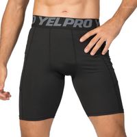 Corrida de funcionamento 4 pacotes de compressão de homens Quick Seco Ciclismo Active Workout Underwear com Pocket1