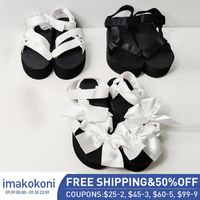 Dress Shoes Imakokoni Original Japanese Wild Thick Flat-bottomed Heightening Summer Beach 1209