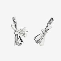 Reale 925 Sterlingsilber-Sekt-Bogen-Bolzen-Ohrring-Art- und Sommer-Schmucksachen für CZ Diamanten Hochzeit Ohrringe mit Kasten