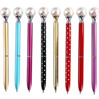 Pearl Ball Pen Ballpen Fashion Girl Big pearls Ballpoint Pens For School Stationery Office Supplies