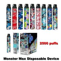 Monster Max Disposable E Cigarettes Device Kit 2500 Puffs Pod Vape Pen PK Bar Plus Dual219P