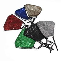 2021 Sequin face mask blingbling breathable antiparticle dus...