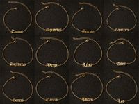 Bracelet de chaîne de pied en acier inoxydable 2020 Ankette 12 Signe du zodiaque Anglais Anglais Anglais Bracelet de charme pour femme Nouveau design Bijoux cadeau