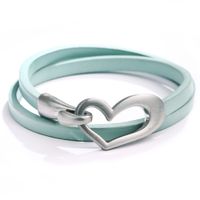 Multifunktions-Damen-Leder-Armband Einfache Liebes-Herz-Armband-Halsketten-Kragen-Schmuck-Frauen-Mädchen-Valentinstag-Geschenk