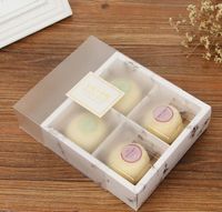 2022 새로운 판매 투명 젖빛 케이크 상자 디저트 마카롱 Mooncakes 상자 과자 포장 상자