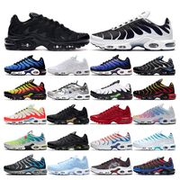 2021 TN Plus Running Running Men Out Outdoor Trainers Volt Hyper Blue Olive Triple Black All Red TNS Mens Sports Sports Oversize 36-46