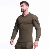 Snabb Taktisk Taktisk T-shirt Män Långärmad Armé Militärskjorta T-shirt Camouflage Patchwork Plus Size Hunting T Shirts 5XL MY338 # KO6V