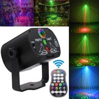 freies Verschiffen 60 Muster RGB-LED-Disco-Licht 5V USB aufladen RGB-Laser-Projektor-Lampen Bühnenbeleuchtung anzeigen für Zuhause-Party KTV DJ Dance Floor