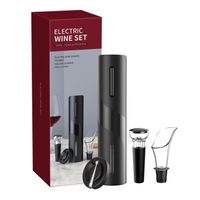 Wein-elektronischer Korkenzieher USB-Wiederaufladbarer elektrischer Weinöffner + Ausgießer + Vakuumstopper + Folienschneider Kits Weinwerkzeuge Set