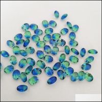 Pedras Sintéticas de Quartzo Soltos Jóias Zircon Stone 6 * 8mm Arco-íris Color Oval Forma Gems para Gemstone Grustone entrega 2021 JWsse