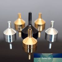 1000pcs / lot pequeño embudo de metal de aluminio para la Transferencia de perfume Difusor Mini botella de líquido del oro / Negro / Plata