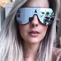 Солнцезащитные очки негабаритные дамы 2021 женские оттенки Серебряное зеркало объектива сексуальные знаменитости знаменитые знаменитые солнцезащитные очки мужчины модный бренд дизайнер
