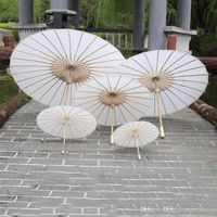 Bridal Wedding Parasols White Paper Umbrella Chinese Mini Ccraft 4 Diameter 20 30 40 60cm Umbrellas Whole xx a58