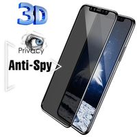 3D Anti Spy Peep Privacy Tempered Glass Screen Protector For iPhone 11 Pro XS Max XR X 7 8 6 6S Plus 12231i