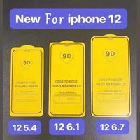 Cubierta completa 9D Protectores de pantalla de vidrio templado para iPhone 14 13 12 Mini 11 Pro Max XR XS x 8 7 6 Plus iPhone14 Pel￭cula anti-crephing protectora de 0.3 mm