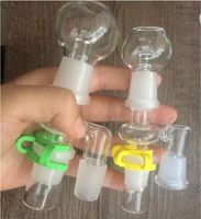 wholesale Glass Reclaim Ash Catcher 14mm 18mm Male Female Joint Glass Reclaimer Adapters With Keck Clip For Glass Bong Oil Rigs