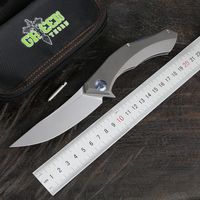 Green thorn bending folding knife K110 steel blade TC4 titan...