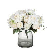 Decorative Flowers & Wreaths Silk Hydrangea Spring Wedding Garden Roses Arch Bridal Bouquet Christmas Decorations Vase For Home Fake Peony A
