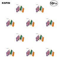 UKJack Ireland Lapel Pin Flag badge Brooch Pins Badges 10Pcs a Lot