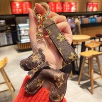 Fashion PU Leather Animal Key Chain Gift Mouse Dog Design Ke...