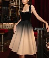 Compre al por mayor Vestido Corto De Noche Negro Dorado de bajo precio \u0026 de  calidad con envío gratuito | Es.DHgate