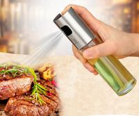 Acciaio inossidabile Olive Oil Spray bottiglia vuota Barbecue Aceto polverizzatori Pot Olio Dispenser da cucina insalata barbecue cottura