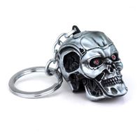 Hot Film Terminator 3D Schädel Keychain Hohe Qualität Skeleton Kopf Metall Schlüsselanhänger Männer Auto Frauen Tasche Schmuck Zubehör1