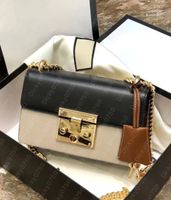 Shoulder Bag designer handbags padlock embossed classic chai...