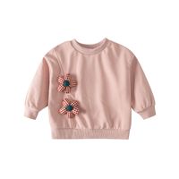 El Yapımı 3d Çiçek Kız Kazak Tops Bahar 2022 Çocuk Butik Giysileri 2-8T Çocuklar Pamuk Uzun Kollu T-Shirt Benzersiz