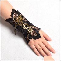 Kostymtillbehör Kostymer Cosplay Apparel 1pc Vintage Kvinnor Steampunk Gear Wrist Cuff Armbrand Armband Industrial Victorian Tillbehör